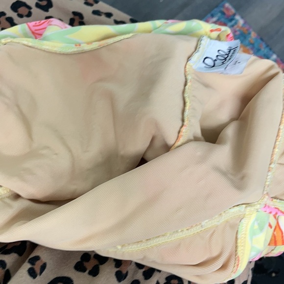 Lilly Pulitzer Sunrise Sandbar one piece yellow halter swimsuit - Picture 8 of 9